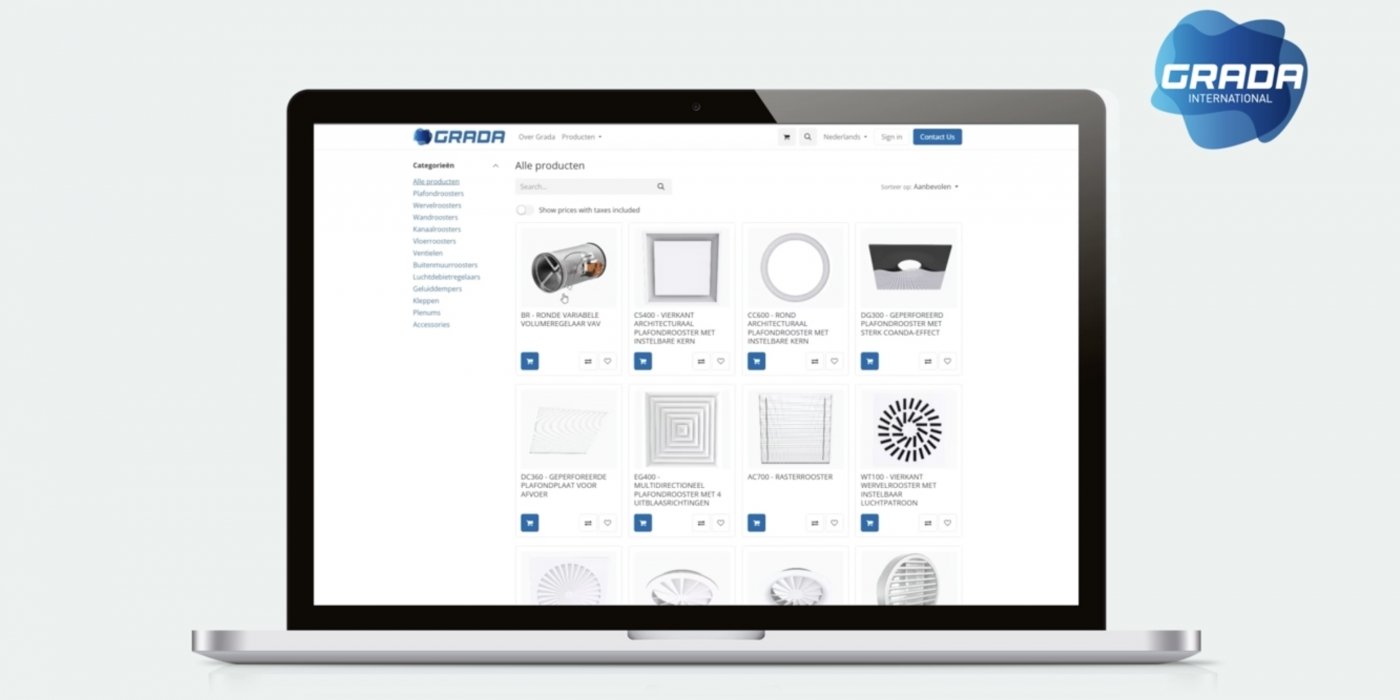 Nieuwe webshop voor GRADA International